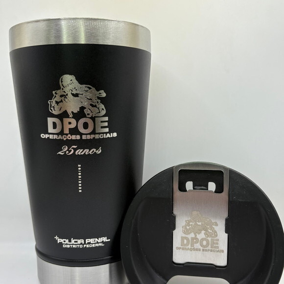 Copo Térmico Preto Personalizado Brinde Eventos