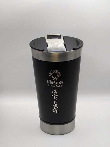 Copo Térmico Preto Personalizado Brinde Eventos