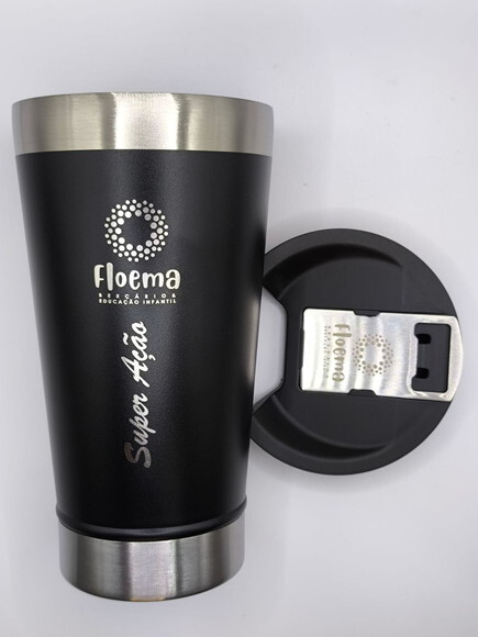 Copo Térmico Preto Personalizado Brinde Eventos