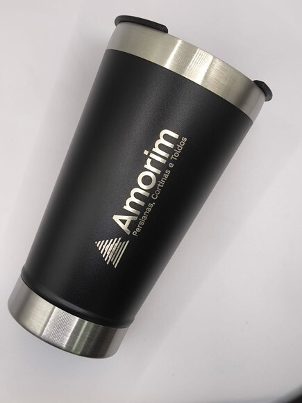 Copo Térmico Preto Personalizado Laser