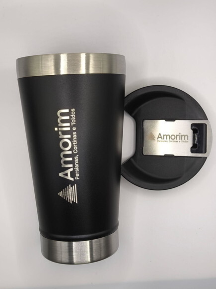 Copo Térmico Preto Personalizado Laser
