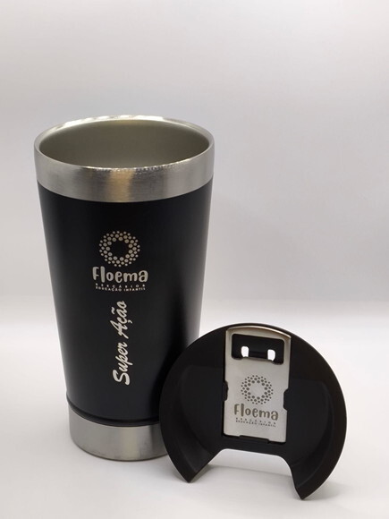 Copo Térmico Preto Personalizado Brinde Eventos
