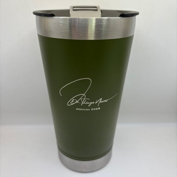 Copo Térmico Verde Militar Personalizado Brinde Eventos