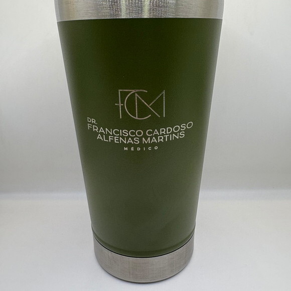 Copo Térmico Verde Militar Personalizado Brinde Eventos