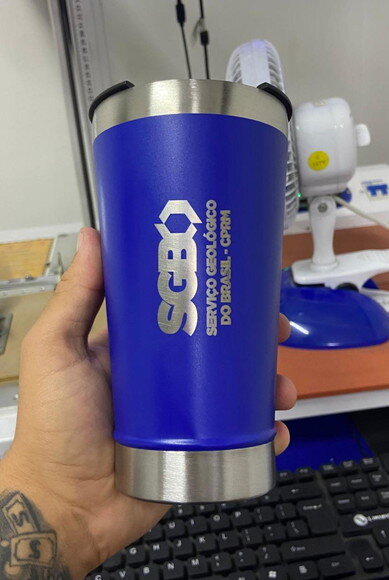 Copo Térmico Azul Personalizado Dia dos Pais