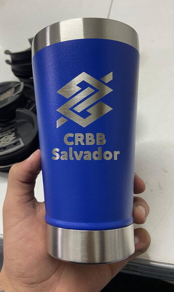 Copo Térmico Azul Personalizado Dia dos Pais