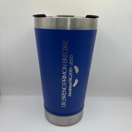 Copo Térmico Azul Royal Personalizado Dia dos Pais