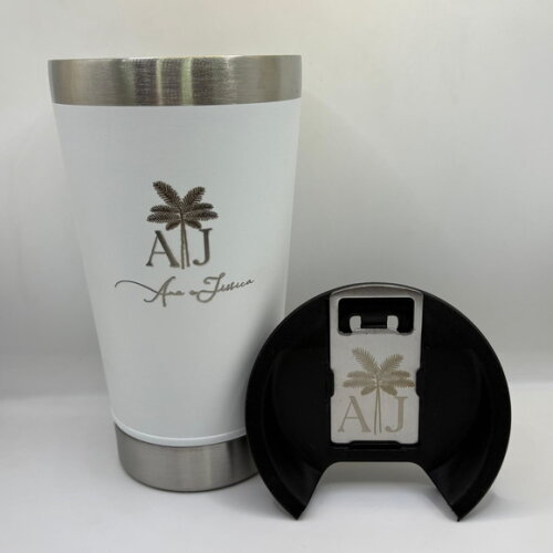 Copo Térmico Branco Personalizado Brinde Casamento