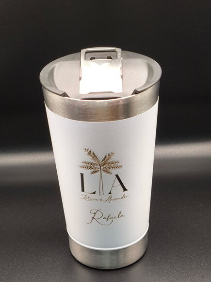 Copo Térmico Branco Personalizado Brinde Casamento