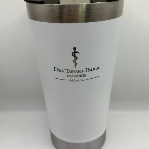 Copo Térmico Branco Personalizado Brinde Corporativo