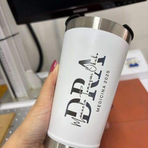 Copo Térmico Branco Personalizado Brinde Corporativo