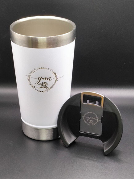 Copo Térmico Branco Personalizado para Festas