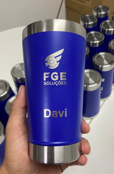 Copo Térmico Personalizado para Evento Azul