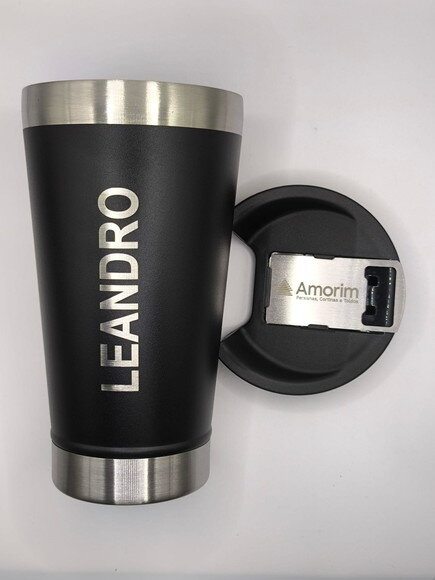 Copo Térmico Preto Personalizado Brinde Corporativo