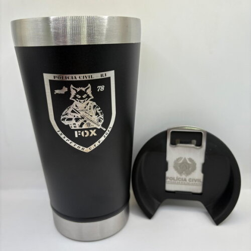 Copo Térmico Preto Personalizado Brinde Eventos