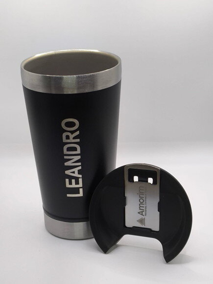 Copo Térmico Preto Personalizado Brinde Corporativo