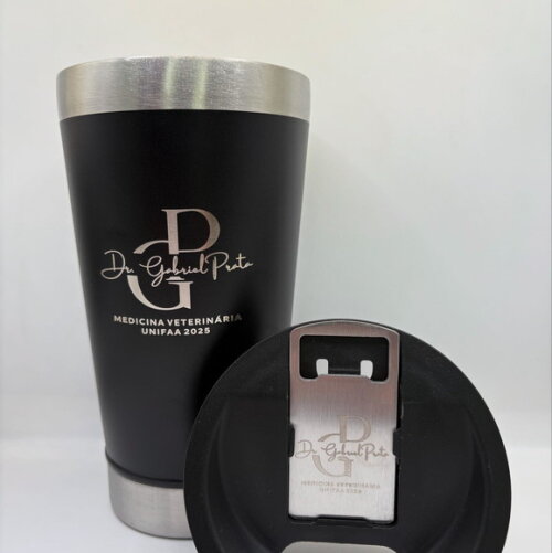 Copo Térmico Preto Personalizado Brinde Eventos