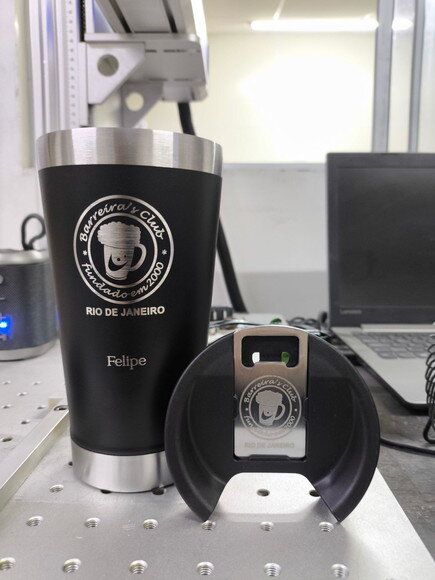 Copo Térmico Preto Personalizado Brinde Eventos