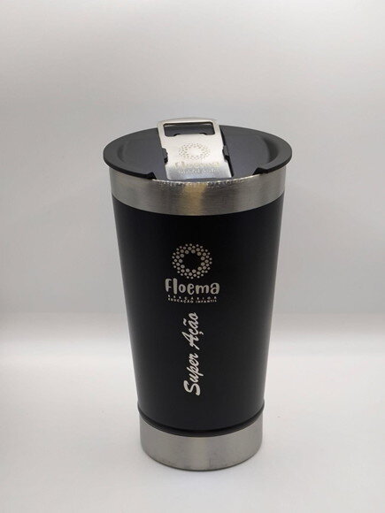 Copo Térmico Preto Personalizado Brinde Eventos