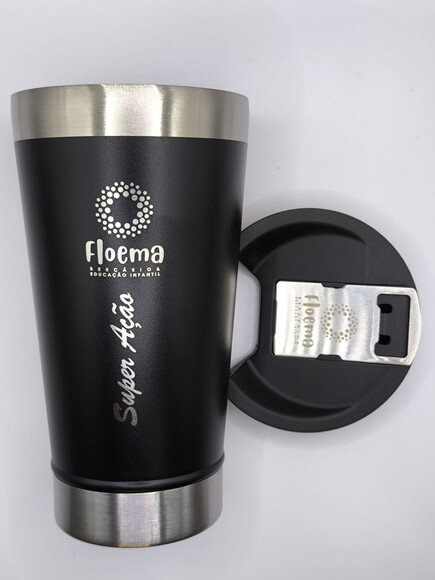 Copo Térmico Preto Personalizado Brinde Eventos