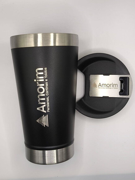 Copo Térmico Preto Personalizado Laser