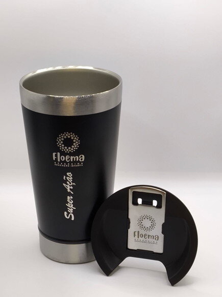 Copo Térmico Preto Personalizado Brinde Eventos