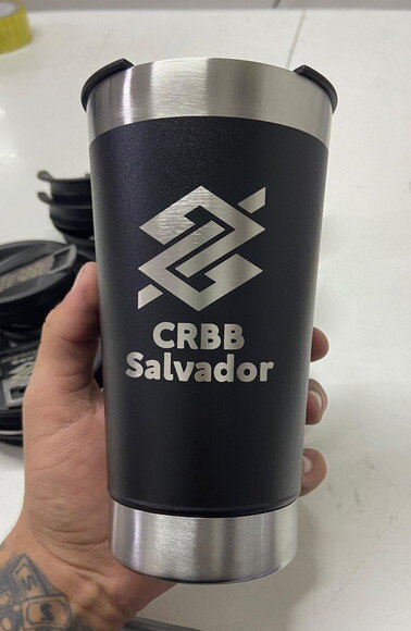 Copo Térmico Preto Personalizado Presente Dia dos Pais