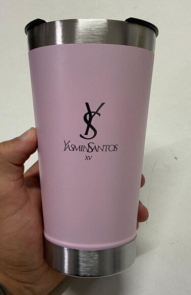 Copo Térmico Rosa Claro Personalizado para Empresas