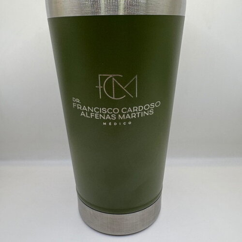 Copo Térmico Verde Militar Personalizado Brinde Eventos