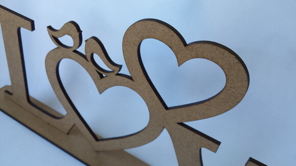 Love Coração MDF 12cm
