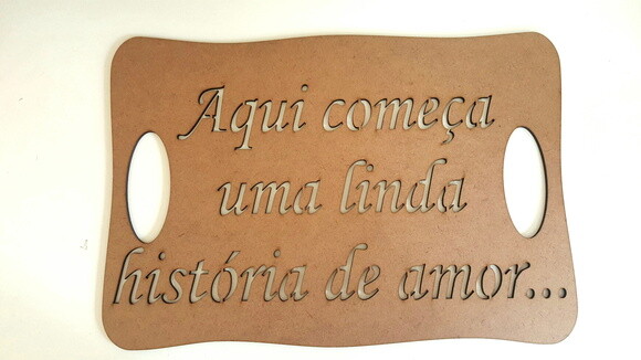 Placa Aqui começa uma linda história...