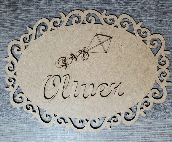 Placa com Nome e Pipa