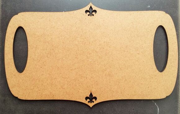Placa Retangular Flor de Lis