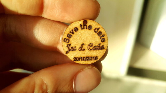 Tag/ Pingente Save The Date para Convite