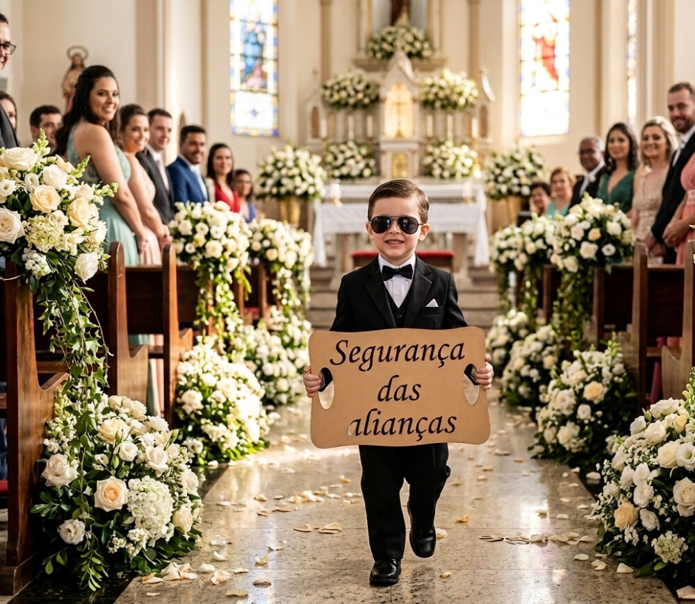 Placa Casamento Segurança das Alianças