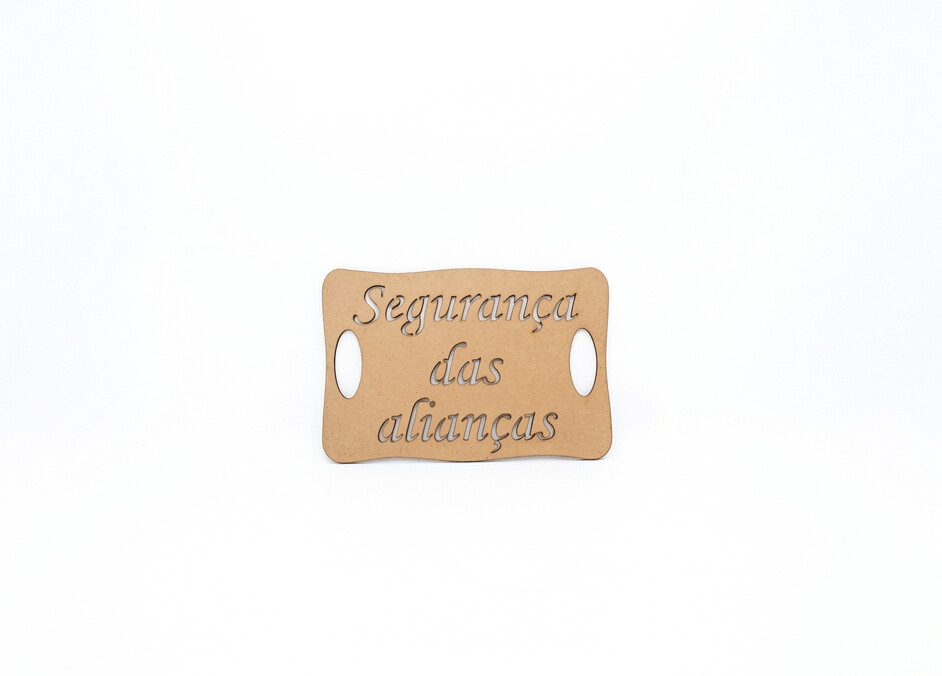 Placa Casamento Segurança das Alianças