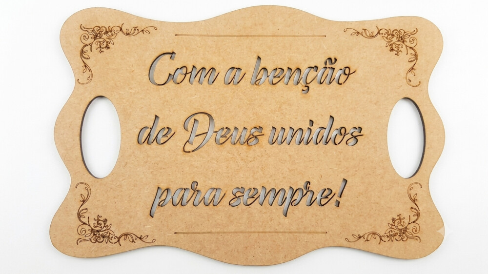 Placa com a benção de Deus