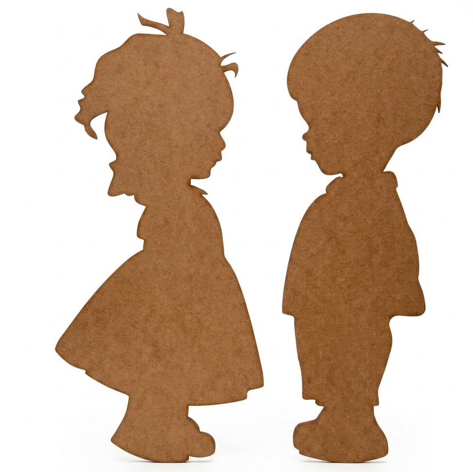 Kit Painéis Decorativos em MDF Menino e Menina Chá Revelação 