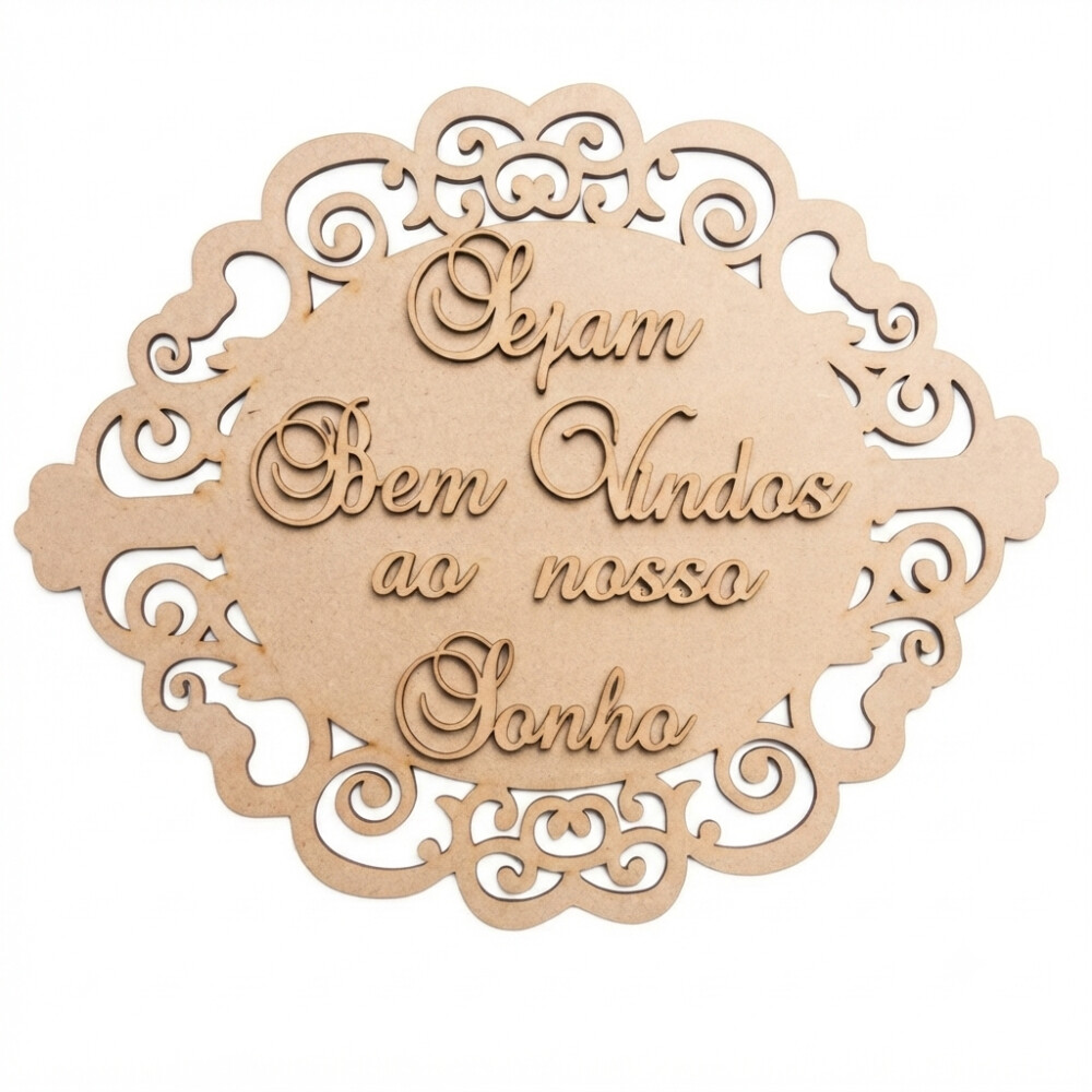 Placa Para Casamento- Sejam bem vindos ao nosso sonho
