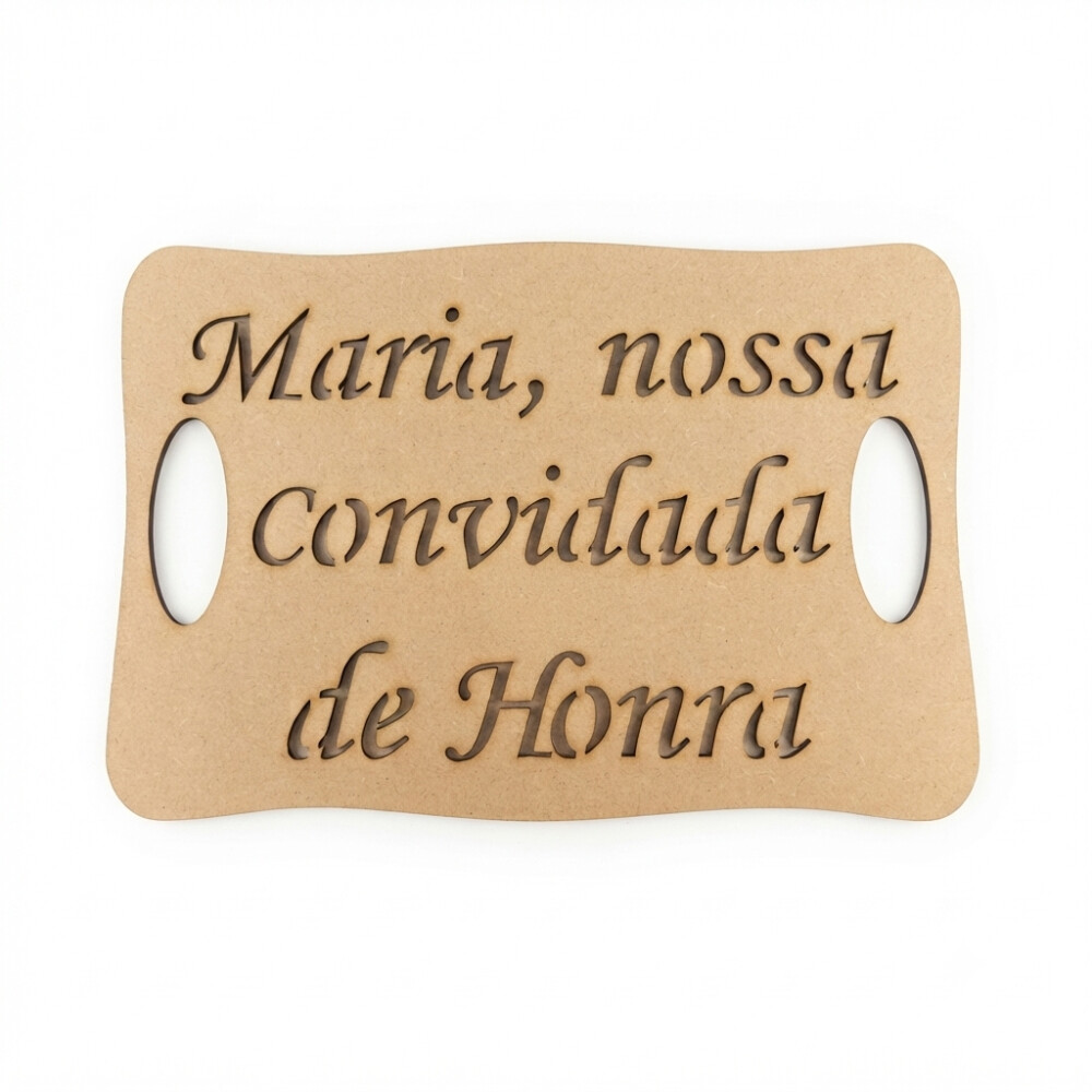 Placa Casamento para Daminha Maria, Nossa Convidada de Honra
