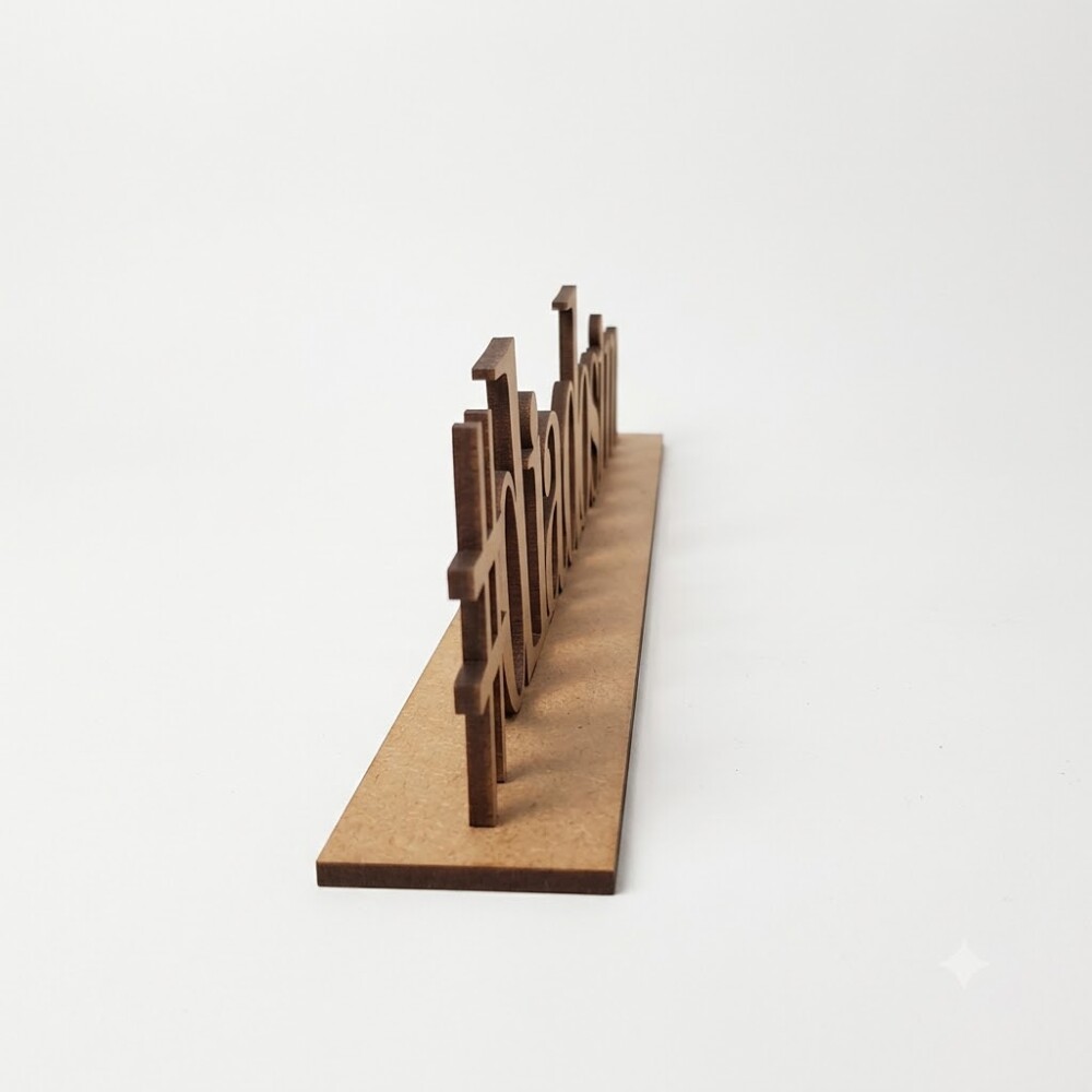 Palavra #DiaDoSim MDF Cru com Base 40cm | Mesa Casamento