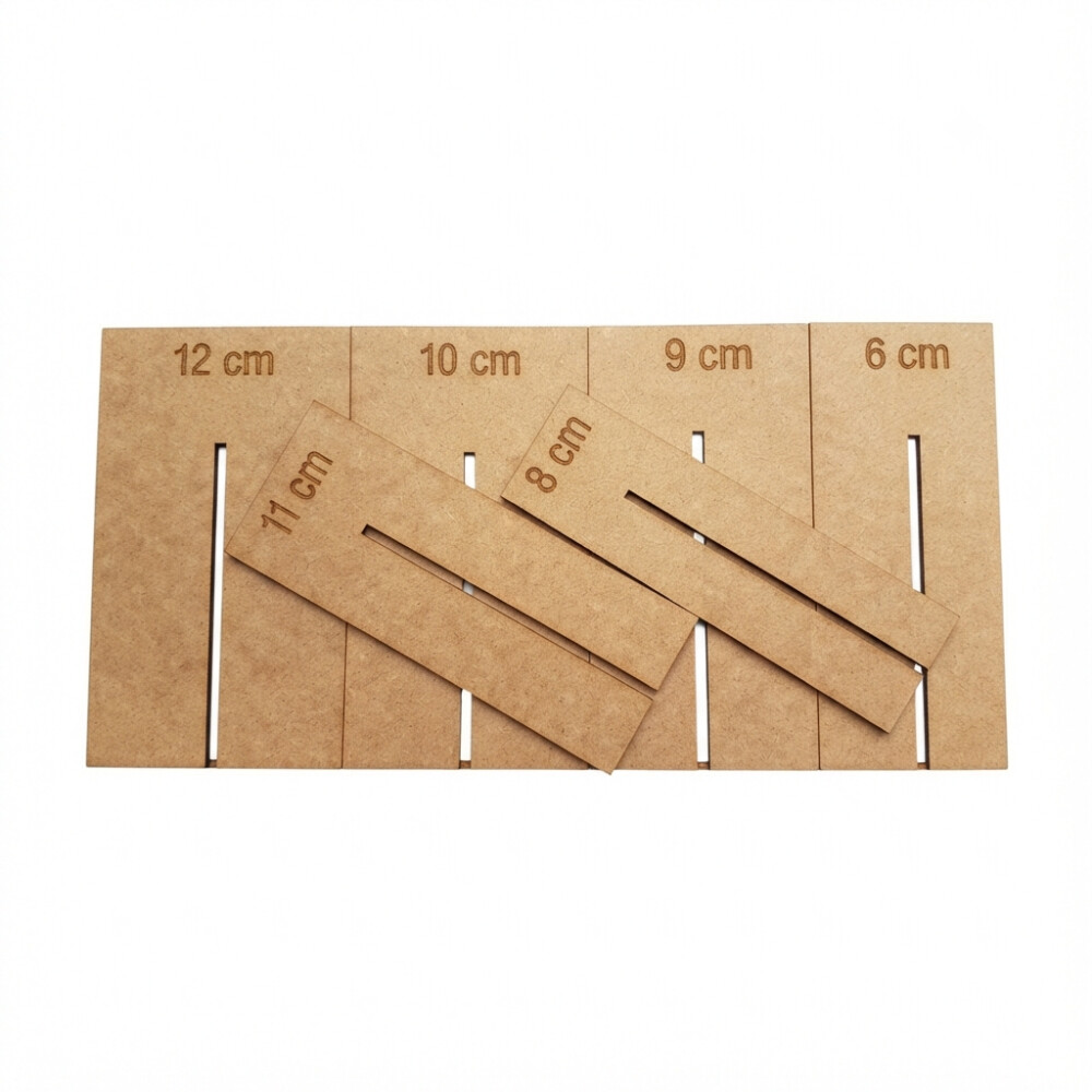 Kit de 6 Gabaritos para Laços em MDF Cru | Molde Laceira