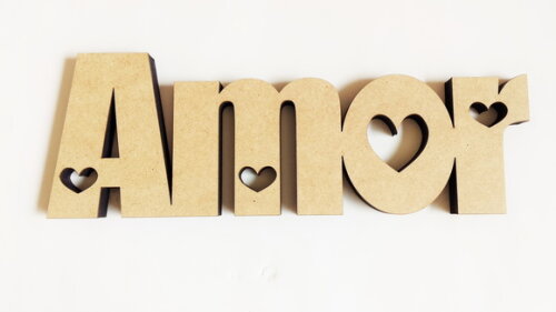 Amor Coração Mdf