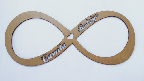 Infinito com nomes e coração