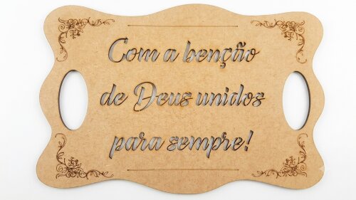 Placa com a benção de Deus