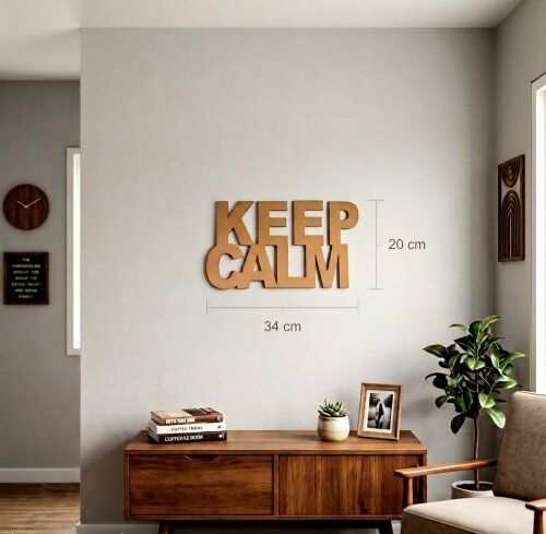 Frase decorativa para parede Keep Calm