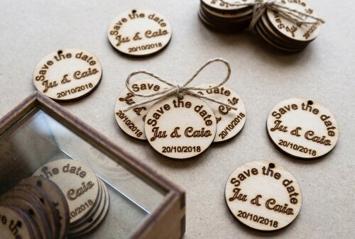 Tag/ Pingente Save The Date para Convite