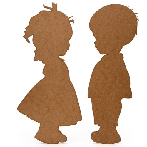Kit Painéis Decorativos em MDF Menino e Menina Chá Revelação 
