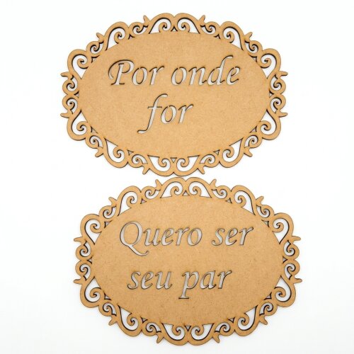 Par de Placas Por onde for quero ser seu par