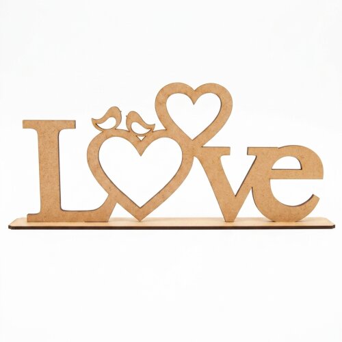 Love Coração MDF 12cm